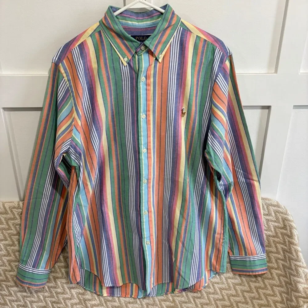 Polo Ralph Lauren Classic Fit Striped Oxford Shirt - Picture 4 of 10